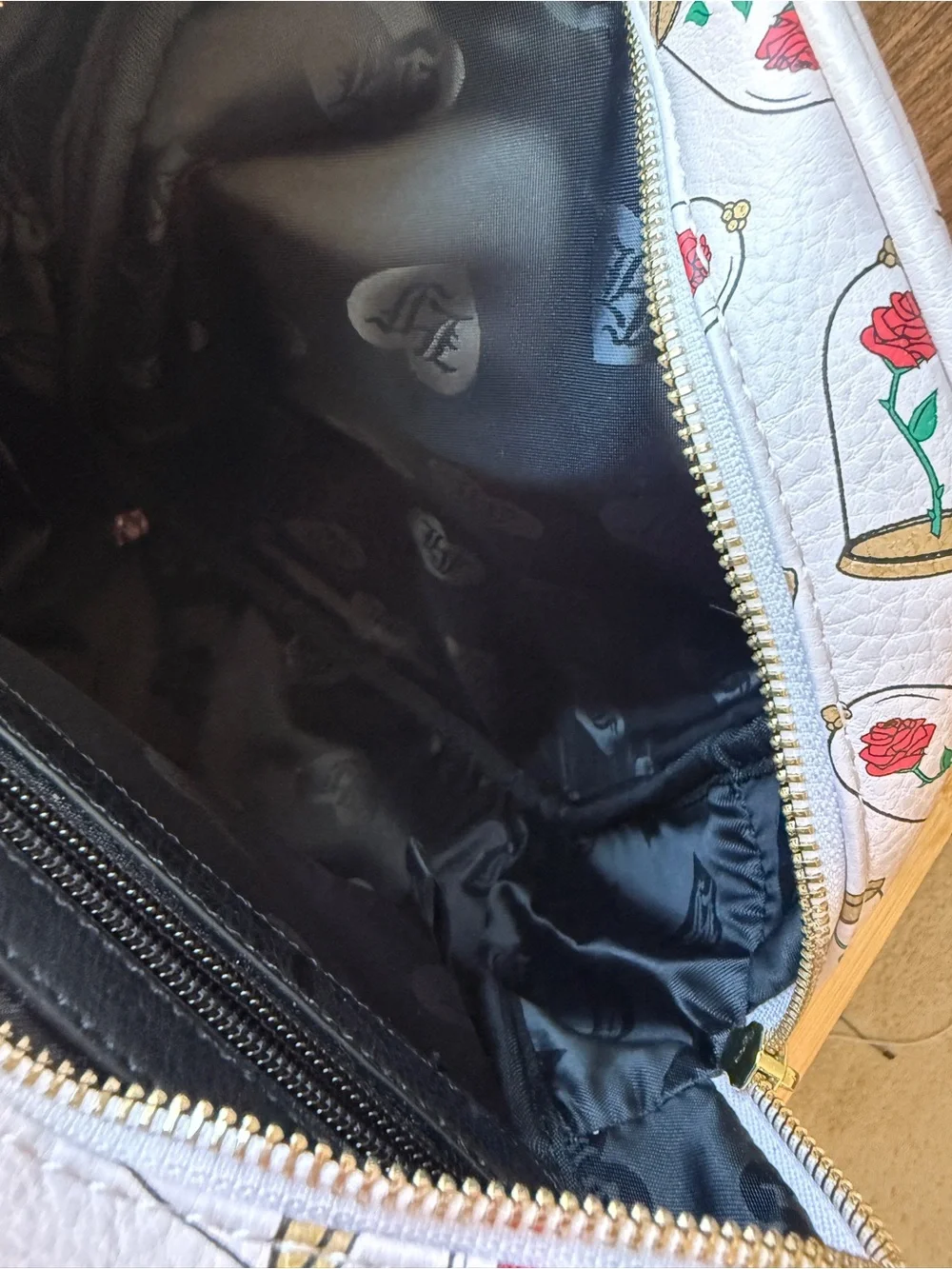 Disney Loungefly Pink Beauty and the Beast Rose Dome Mini Backpack